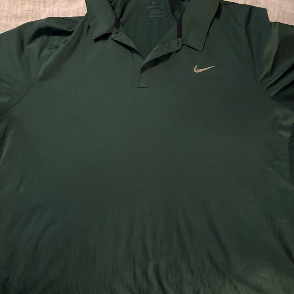Nike Men's Dark Green Polo Shirt